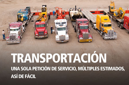 TRANSPORTACIÓN UNA SOLA PETICIÓN DE SERVICIO, MÚLTIPLES ESTIMADOS, ASÍ DE FÁCIL