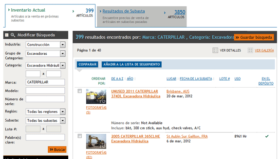 Revise los resultados de su búsqueda
